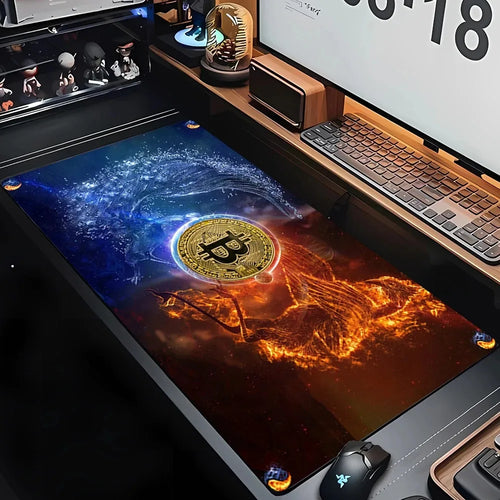 Bitcoin Print Mousepad Gaming Accessories Mouse Pad for Home Laptop