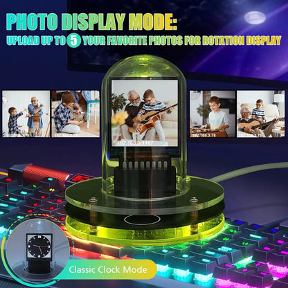 Smart clock display Glow tube weather clock WIFI Bitcoin Price Tracker