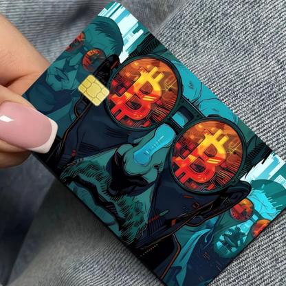 Bitcoin Cartoon Fashion Matte Gold Silver Black Matte Film Skin