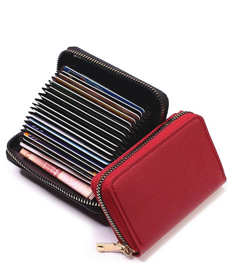 Business Card Holder Wallet Women/ Black/pink/blue/red Bank/ID/ Card