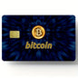 Bitcoin Pattern Stickers 4pcs PVC Credit Card Skin Stickers Removable
