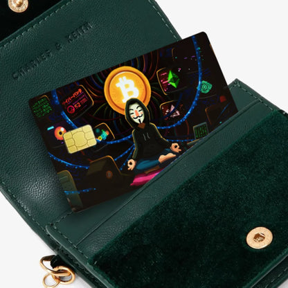 Bitcoin Logo Anime Cartoon Sticker Film Skin for Credit Card Debit
