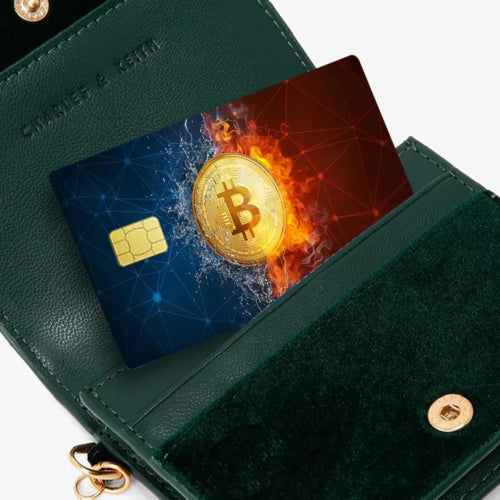 Bitcoin Logo Anime Cartoon Sticker Film Skin for Credit Card Debit