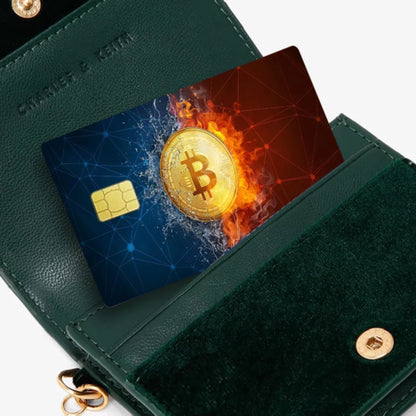 Bitcoin Logo Anime Cartoon Sticker Film Skin for Credit Card Debit