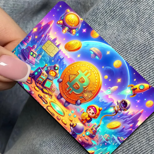 Bitcoin Cartoon Fashion Matte Gold Silver Black Matte Film Skin