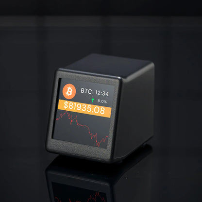 Smart desktop clock displaying Bitcoin prices, supporting mainstream