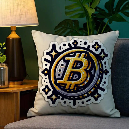 Bitcoin Cryptocurrency Btc Pillow Case Sofa Living Room Bedroom