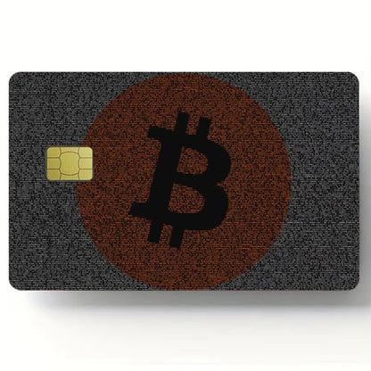 Bitcoin Pattern Stickers 4pcs PVC Credit Card Skin Stickers Removable