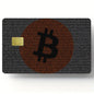 Bitcoin Pattern Stickers 4pcs PVC Credit Card Skin Stickers Removable