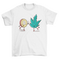 Bitcoin Crypto with Happy Hemp leaf T-shirt