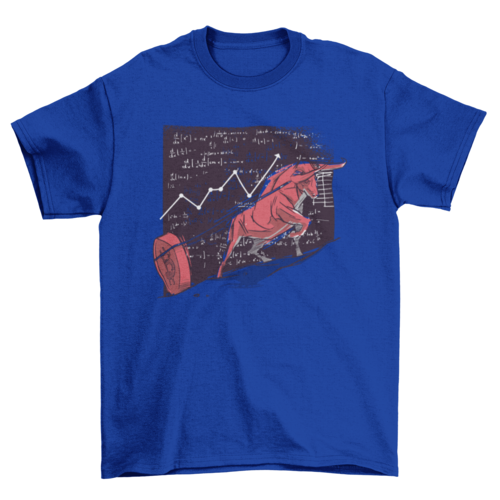 Stock Market Bitcoin Bull Pulling Hill Finance t-shirt