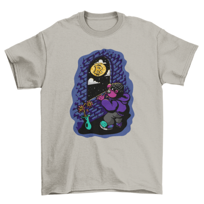Bitcoin moon t-shirt