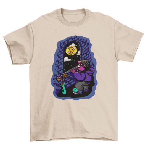 Bitcoin moon t-shirt