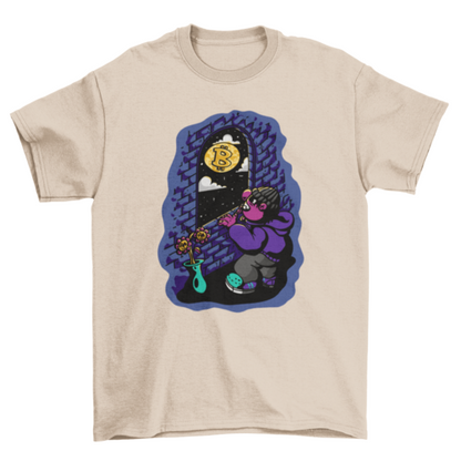 Bitcoin moon t-shirt