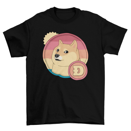 Retro dogecoin t-shirt