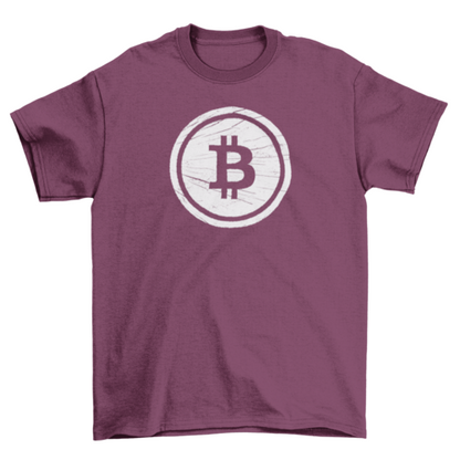 Bitcoin grunge t-shirt