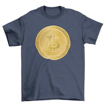 Golden bitcoin t-shirt