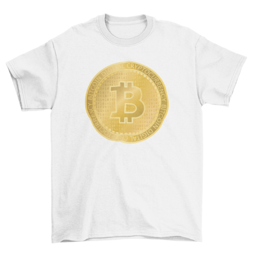 Golden bitcoin t-shirt
