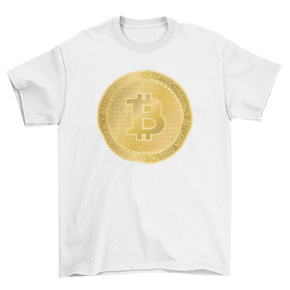 Golden bitcoin t-shirt