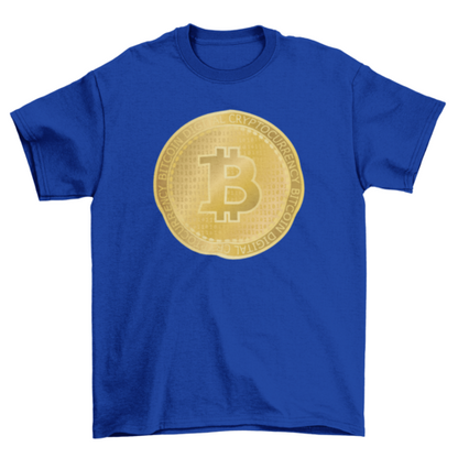 Golden bitcoin t-shirt