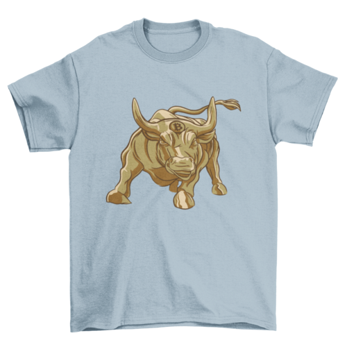 Gold bitcoin bull t-shirt