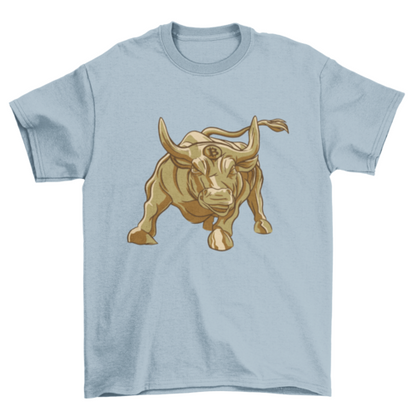 Gold bitcoin bull t-shirt