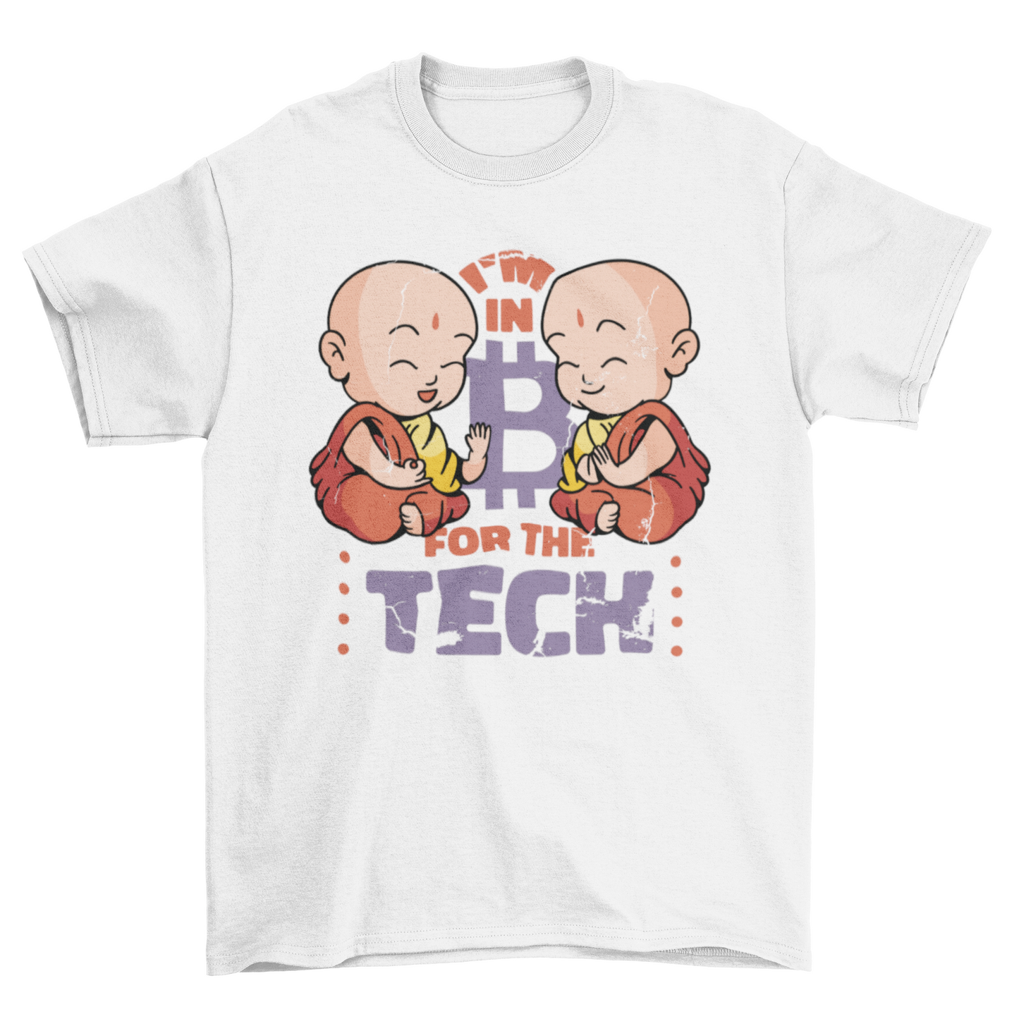 Monk bitcoin tech quote t-shirt