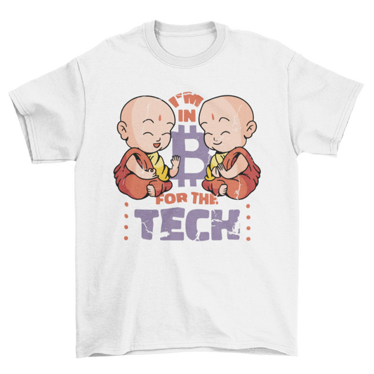 Monk bitcoin tech quote t-shirt