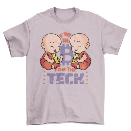 Monk bitcoin tech quote t-shirt