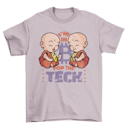 Monk bitcoin tech quote t-shirt