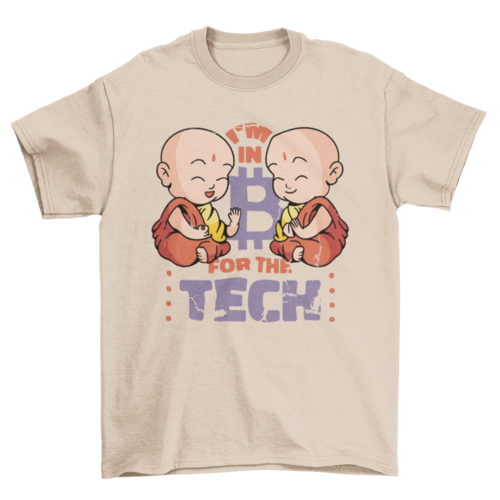 Monk bitcoin tech quote t-shirt