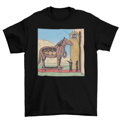 Bitcoin trojan horse t-shirt