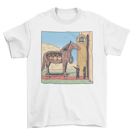 Bitcoin trojan horse t-shirt