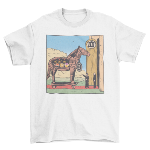 Bitcoin trojan horse t-shirt