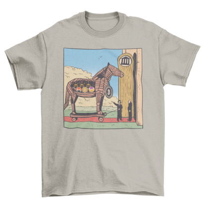 Bitcoin trojan horse t-shirt