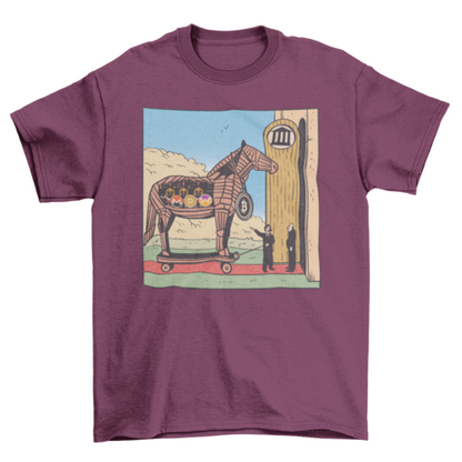 Bitcoin trojan horse t-shirt