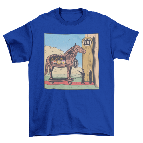 Bitcoin trojan horse t-shirt