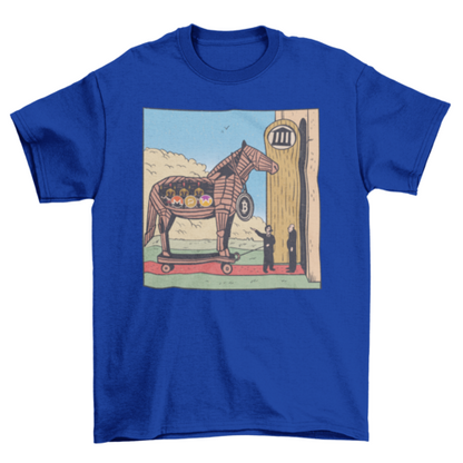 Bitcoin trojan horse t-shirt