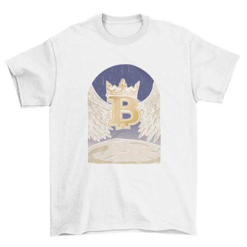 Angel bitcoin landing on the moon t-shirt design