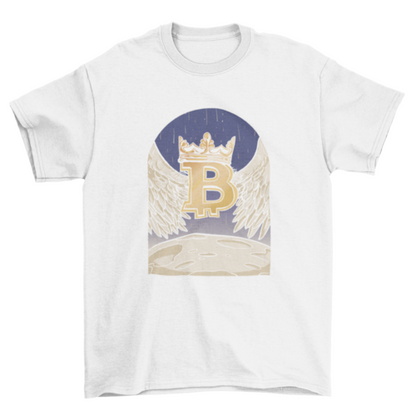 Angel bitcoin landing on the moon t-shirt design