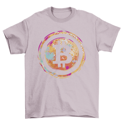 Bitcoin symbol watercolor t-shirt