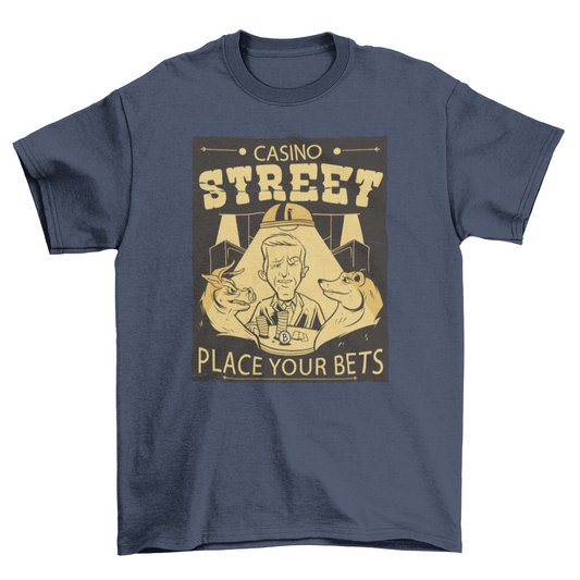 Animals playing casino poker t-shirt
