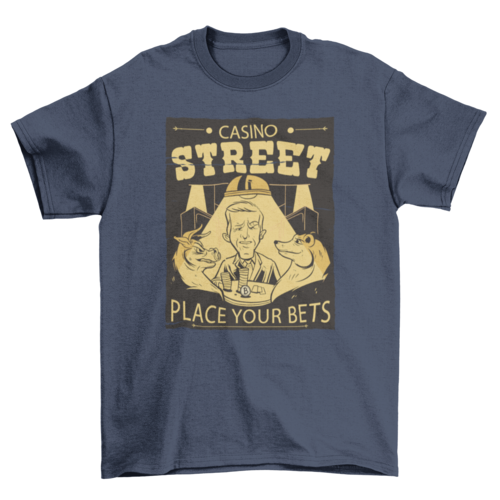 Animals playing casino poker t-shirt