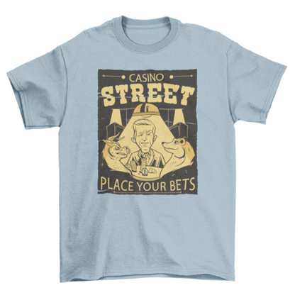 Animals playing casino poker t-shirt