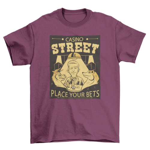 Animals playing casino poker t-shirt