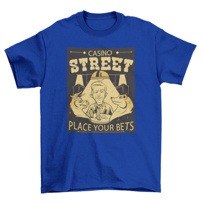 Animals playing casino poker t-shirt