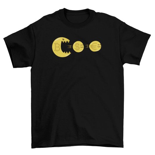 Bitcoin eating currency t-shirt
