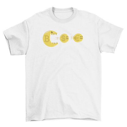 Bitcoin eating currency t-shirt