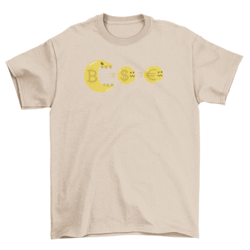 Bitcoin eating currency t-shirt