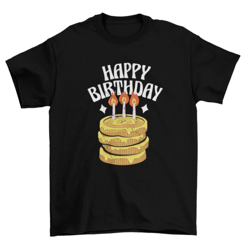 Bitcoin birthday cake t-shirt